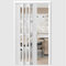 White Accordion Folding Doors Interior, PVC Concertina Door for Kitchen Living Dressing Room, Frosted Acrylic Sliding Door, Replaces Barn Door(24x40in(61x101cm))