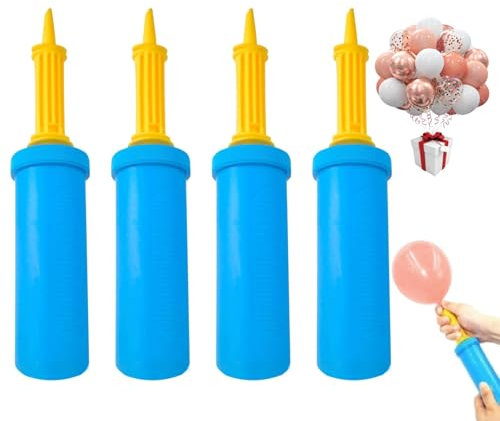 4 Pièces Manuelle Ballon Gonflage Pompe, Pompe à Ballons, Gonfleur Manuel à Main à Air pour Ballons Fêtes, Anniversaire, Cérémonie de Mariage, Party Mariage