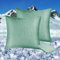 HOMFINE kühlender Kissenbezug 2er Set - 80x80 Kuhlmatte für Mensch,Cooling Pillows,Nachtschweiß,Superweiche seitenschläferkissen Kissenhülle,Kühlfaser Doppelseitiges,abkühlung Sommer, Grün