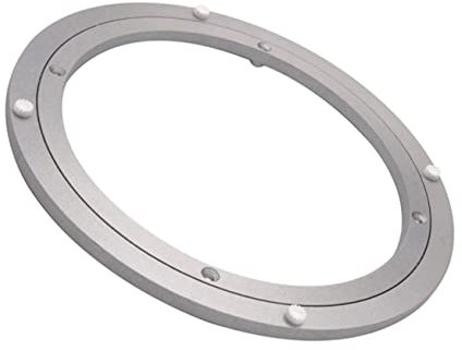 GREENADSCAPE Serving Platters Turntable Base Swivel Plate Bearing Heavy Duty Rotating Hardware Aluminum Turntable Round Rotating Bearing Turntable Swivel Base Turntable Kitchen Base Silver Plastic