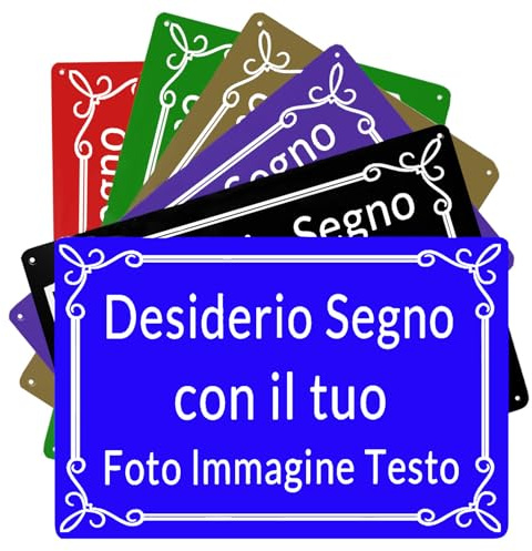 Cartello Personalizzato da Esterno,Cartello Personalizzato con Testo/Nome/Foto/Logo/Carattere per Ufficio, Affari, Posto di Lavoro，Garage, Hotel, Parcheggio, Scuola, Giardino, Indirizzo di Casa