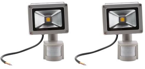 Reinscer 2X WarmweißEr LED Strahler Fluter Strahler Fluter mit LED Beleuchtung und PIR Bewegungsmelder (10 Watt)