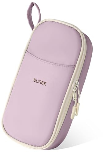 SUNEE Astuccio con scomparti, grande capacità, per ragazze e ragazzi, Viola chiaro, Astuccio