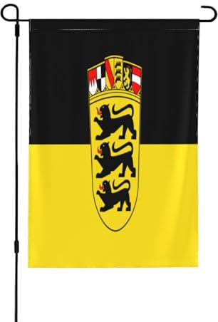 Flagge des Landes Baden-Württemberg dekorative doppelseitige Flagge - Gartenbanner perfekt für Außen- und Innendekoration, in zwei Größen erhältlich