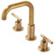 FQYEP Grifo Lavabo 3 Agujeros Grifo de Baño de Latón Antiguo Giratorio 360° de Doble Manija,Siete Personajes A