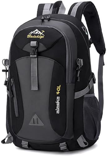 Hiking Backpack 40L Lightweight Foldable Backpack for Men Women Durable Water Resistant Daypack Rucksack for Camping Cycling Climbing Walking Mountaineer Outdoor Sports