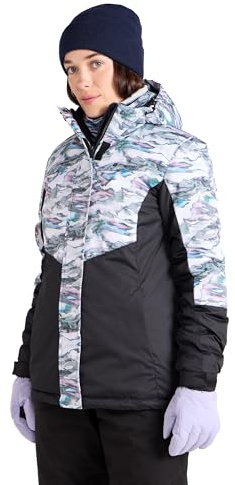Mountain Warehouse Dawn Womens Printed Ski Jacket | Durable & Comfy Ladies Snowproof Jacket with Hood & Snowskirt, Thermal Tested -30°C & Padded Insulated for Warmth, For Winter