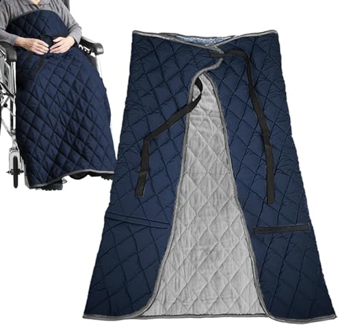 Rollstuhldecke, Rollstuhl Decke Verstellbarer Taillenumfang, RollstuhlDecke Winter Erwachsene Kniedecke Beindecke, Verdickte Warme Beindecke für Rollstuhlfahrer Kniedecke, Universelle Größe, 116x120cm