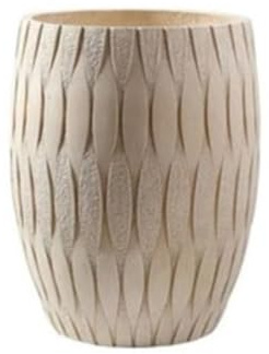 TALWHAH Pot à Fleurs, Jardinière de Sol Extra Large for Salon, Balcon ou hôtel, Plante Verte, Oiseau Paradis(White,L)
