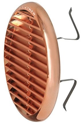 La Ventilazione TUR125RAN Griglia di Ventilazione in Plastica con Molle, effetto ramato, diametro 155 mm
