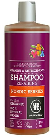Urtekram Shampoo - Nordic Berries - Normales Haar - 500 ml, Vegan, Biologisch, Natürlichen Ursprungs