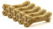 DOGBOSS 100% Natur Kauknochen Hundeknochen, Rinderhaut mit Hähnchen, 5 Stück 12 cm