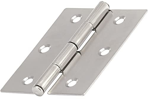 OPIOL QUALITY® Scharnier gestanzt 50x50 mm aus Edelstahl A2 V2A (4 Stück) Scharniere Steckverbinder Edelstahlscharnier Türband Aufschraubband Türscharnier