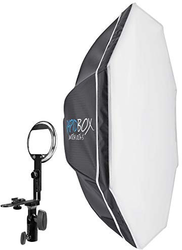 Westcott Rapid Box Switch Octa-S mit Speedlite-Einsatz – Tragbares Fotostudio und On Location Octabox Softbox Bundle