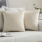 MIULEE 2er Set Kissenbezüge Dekokissen Körnig Dekorativ Kissenbezug Kissenhülle Sofakissen Deko Bezug Weich Zierkissen Kissen für Wohnzimmer Schlafzimmer 50x50cm Beige