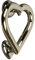 Brass Bee Türklopfer, Messing, vernickelt, Herz-Türklopfer, massives Messing