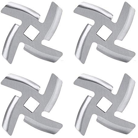 4pcs Meat Grinder Blade Stainless Steel Mincer Cutting Stainless Steel Kitchen Food Meat Chopper Crusher Replacement Spare Part for Grinders Mincers