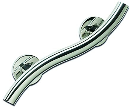 Identités, Barre d'Appui Inox Design, 35 cm de Longueur, Moderne, Anti-Corrosion, Cache-Vis, Améliore la Mobilité, Idéal Salle de Bain, Pour Personnes Âgées