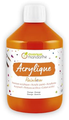 MY MANDARINE RB0250500752C - Peinture ACRYLIQUE mate RAINBOW - Pot 500 ml - ORANGE