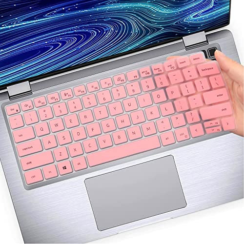 MUBUY-GOL Tastaturabdeckung für Dell Latitude 14 Zoll, 15,6 Zoll, Silikon, Rosa