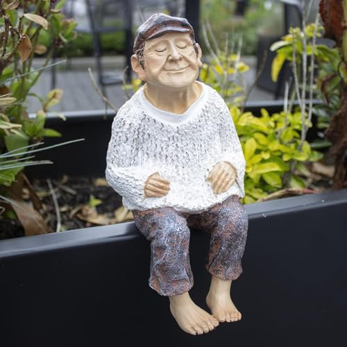 Marco Paul Grandfather Grandparent Statue Grandad Figurine Resin Ornament Decorative Sculptures Keepsake Home Decor Indoor Outdoor Garden Ornaments Novelty Grandpa Gift Nanny Gifts granparent presents