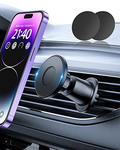 ORIbox Magnetic Phone Holder for Car [Strongest Magnet Power] Magnetic Phone Mount 360° Adjustable Air Vent MagSafe Car Mount Fit for iPhone 14 13 12 Pro Max Plus Mini MagSafe Case All Phones