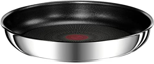 Tefal Ingenio Preference Bratpfanne 28 cm, stapelbar, Edelstahl, sichere Antihaftbeschichtung, Induktion, vielseitig einsetzbar, platzsparend, Temperaturanzeige, L9730602