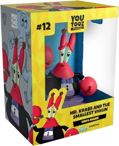 Youtooz Mr Krabs und die kleinste Violine, 11,2 cm, Vinyl-Figur, offiziell lizenziertes Mr. Krabs und die kleinste Violine, Sammlerstück aus Spongebob Schwammkopf von Spongebob Schwammkopf Collection,