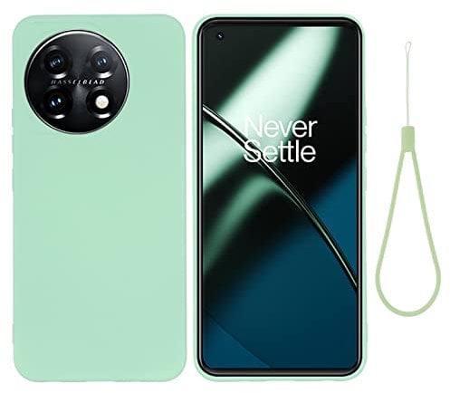 Funda Compatible con OnePlus 11, Carcasa Silicona OnePlus 11 Suave Gel Rasguño y Resistente Teléfono Móvil Cover, Funda para 1+ 11 (Verde)