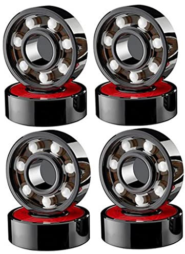 FUBESK Hybrid Keramik-Kugellager 608 Hochgeschwindigkeits-Skateboard-Kugellager für Inline-Skate oder Skateboard oder Roller (8 Stück)