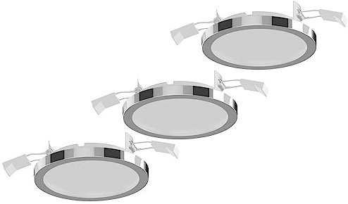 LightMe LM85660 Aqua LED-Einbauleuchte 3er Set LED GX53 18 W Chrom