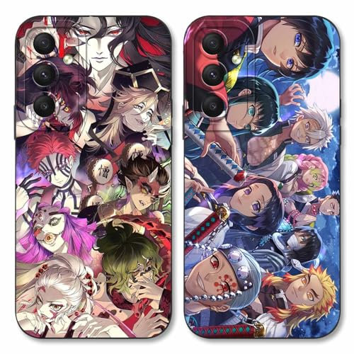 LYUBFDC 2 Stück Handyhülle für Samsung Galaxy A54 5G, Anime Case Pack, Schwarz, Silikon, Dünne Passform