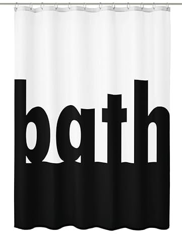 Kleine Wolke Duschvorhang, Polyester, Schwarz Weiß, 180x200 cm