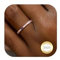 Dochais Gold Ring Frauen 925 Sterling Silber | 14K Vergoldet Enternity Ring Bunte Zirkonia Fingerring Diamant Verlobungsring Trauringe Eheringe Promise Ringe Schmuck Geschenk für Damen