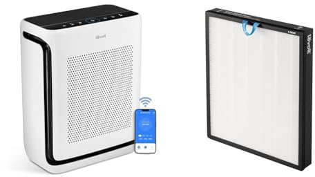LEVOIT Luftreiniger Allergiker mit Tiermodus & Vital 200S Originaler Ersatzfilter, HEPA Filter