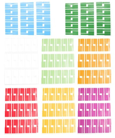 GroveEss 240Pcs Cable Lable Tags-Self-Adhesive Cable Markers Stickers Waterproof Tear Resistant e Sticky Cord Wire Stickers Identification Tags for Cable Management Identifing