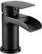 Peppermint Robinet cascade noir pour lavabo de salle de bain, mitigeur monocommande pour lavabo chaud et froid
