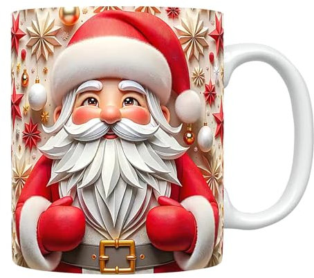 Tasse de Noël en céramique du Père Noël, tasse de Père Noël vintage | Tasse à café Santa Mugs - Tasses à café du père noël, tasses de noël, tasses de vacances, décor de bureau, tasse en céramique p