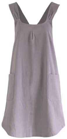 1 Grembiule Semplice In Cotone E Lino In Stile Giapponese E Coreano, Grembiule Da Casa Per Donna, Grembiule Non Necessita Di Essere Allacciato, Grembiule Da Cucina, Grembiule Adatto A Più Scene