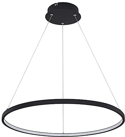 GLOBO Pendelleuchte LED Hängeleuchte Esstisch Ring schwarz LED Wohnzimmer hängend, 1x 29W 1300lm 3000K, DxH 60x120 cm