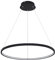 GLOBO Pendelleuchte LED Hängeleuchte Esstisch Ring schwarz LED Wohnzimmer hängend, 1x 29W 1300lm 3000K, DxH 60x120 cm