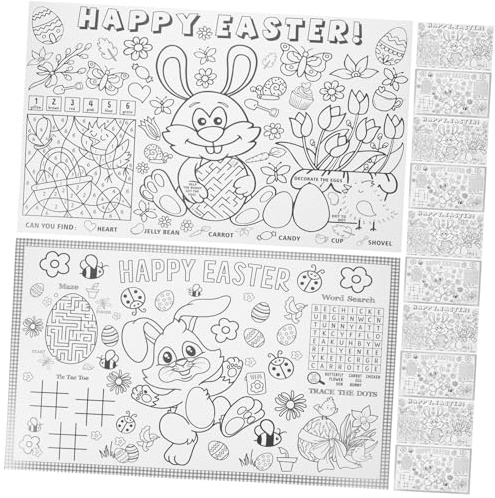 Generisch 12 Stück DIY Graffiti Tischset Marker Für Marker Für Erwachsene Zum Ausmalen Von Tischsets Zum Ausmalen Tischsets Zum Ausmalen Für Ostern Tischsets Zum Ausmalen DIY