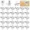 30 Stück Einlegeboden Halter Bodenträger 5mm Regalbodenträger Kunststoff transparent mit Stahlstift transparent Kunststoff Regalboden Stifte Schrank Regal Pins Halter Ersatz Peg