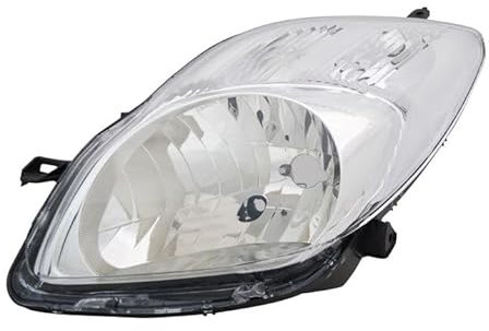 Scheinwerfer Linker Scheinwerfer Fahrerseite Scheinwerferbaugruppe Projektor Frontlicht Autolampe Autolicht kompatibel mit Toyota Yaris 2009 2010 2011- Chrom VP2646L