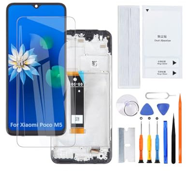 H&LYCYJ Pantalla LCD para Xiaomi Poco M5 22071219CG Pantalla LCD Kit de Montaje con Marco