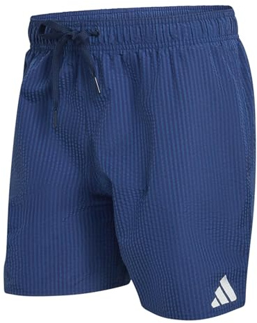 adidas Men's Seersucker Gestreifte Badeshorts 5 Zoll