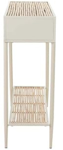 CONSOLA METAL BAMBU BEIGE MARRON 135x41x80 CM