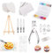 Magic Puffy Paint Lot de 15 feuilles de peinture en mousse texturée 3D pour dessin 3D avec 15 stylos de couleurs Magic 3D Mousse Texture Kit de peinture pour enfants DIY avec mini chevalet +