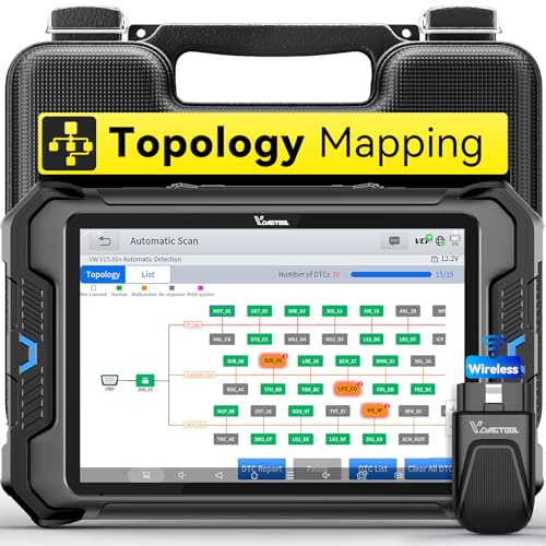 Bidirectional Scan Tool VDIAGTOOL VD80 BT, 2026 Topology Mapping OBD2 Scanner for Car, 8 Wireless Full System Diagnostic Tool with 42+ Resets, ECU Coding, FCA AutoAuth, CAN FD/DoIP, 3 Years Update