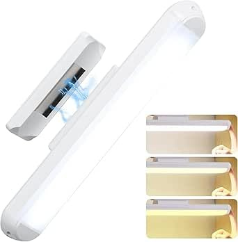 FEIGO Lampada da Specchio a LED per Bagno,24cm Lampada da Specchio a LED,Dimmerabile Luci Specchio Make Upm,Armadio Magnetica Ricaricabile 2000mAh,Rotazione di 80°,armadi,pareti